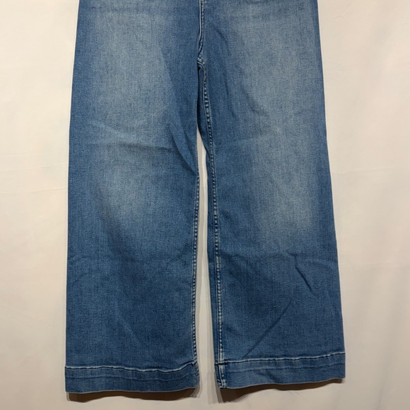 Maeve The Colette Crop High-Rise Wide-Leg Jeans Blue Algae Wash Size 29 - Picture 4 of 12